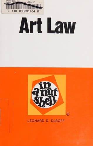 Cover image for Art law in a nutshell