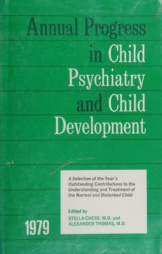 Cover image for Annual progress in child psychiatry and child development