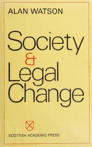 Cover image for Society and legal change