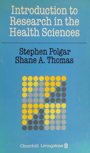 Cover image for Introduction to research in the health sciences