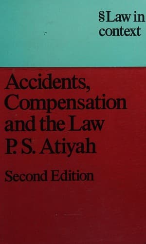 Cover image for Accidents, compensation and the law