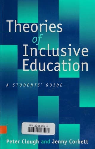 Cover image for Theories of inclusive education
