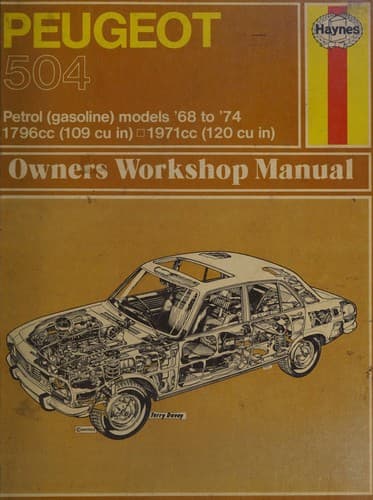 Cover image for Peugeot 504 owners workshop manual