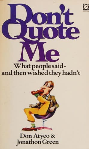 Cover image for Don't quote me