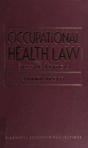 Cover image for Occupational health law