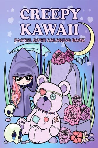 Creepy Kawaii Pastel Goth Coloring Book