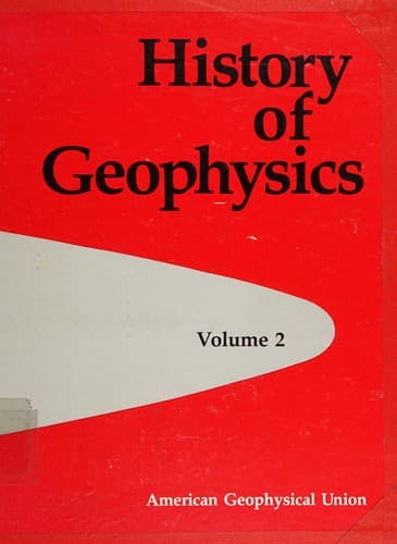Cover image for History of geophysics