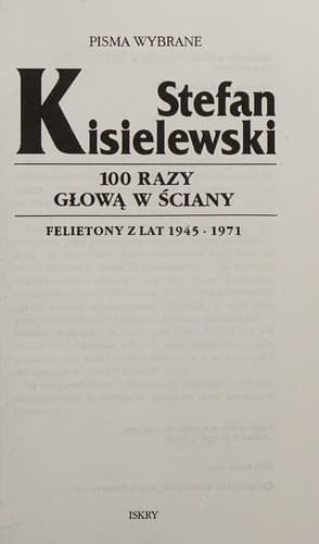 100 razy głową w ściany
