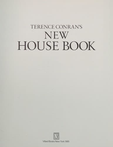 Cover image for Terence Conran's New house book