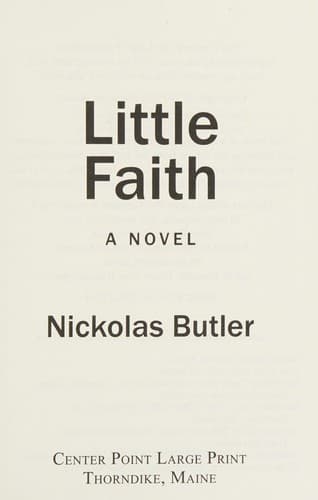 Cover image for Little faith