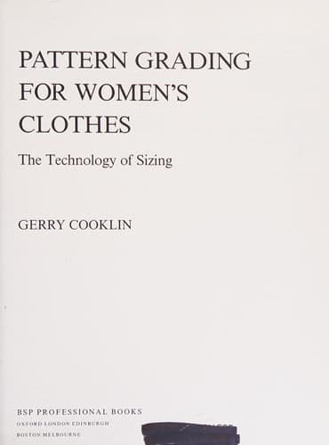 Cover image for Pattern grading for women's clothes