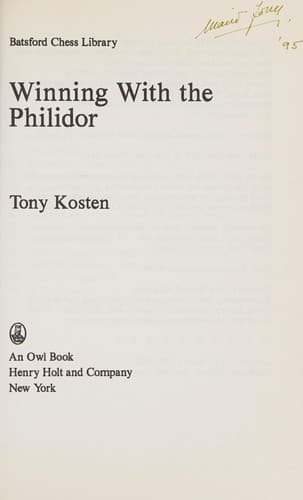 Cover image for Winning with the Philidor