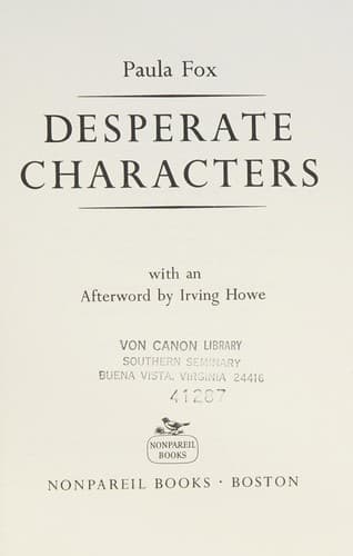 Cover image for Desperate characters