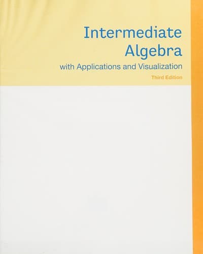 Cover image for Intermediate algebra with applications & visualization.