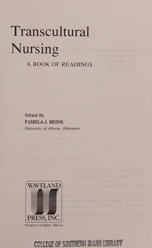 Cover image for Transcultural Nursing