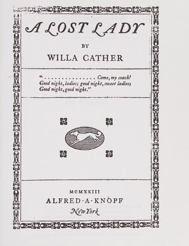 Cover image for A lost lady
