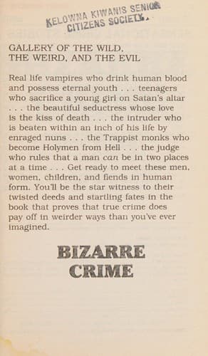 Cover image for Bizarre crime