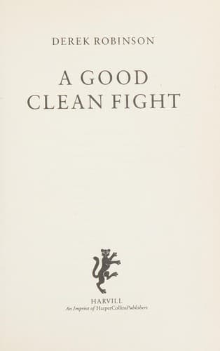 Cover image for A good clean fight.