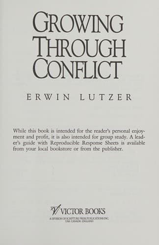 Cover image for Growing through conflict