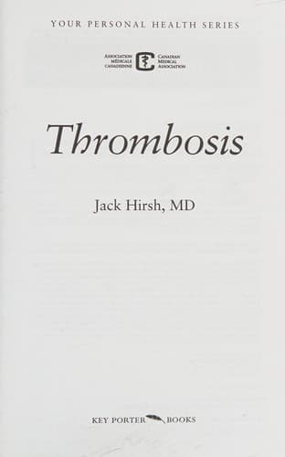 Cover image for Thrombosis