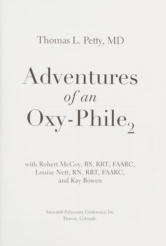 Cover image for Adventures of an oxy-phile