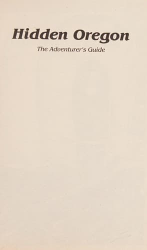 Cover image for Hidden Oregon