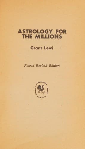 Cover image for Astrology for the millions