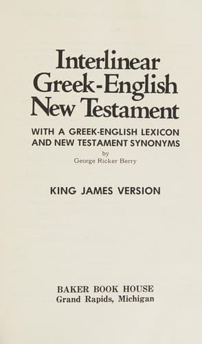 Interlinear Greek-English New Testament