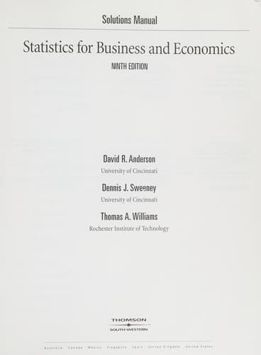 Cover image for Statistics for Business and Economics