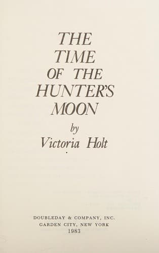 Cover image for The time of the hunter's moon