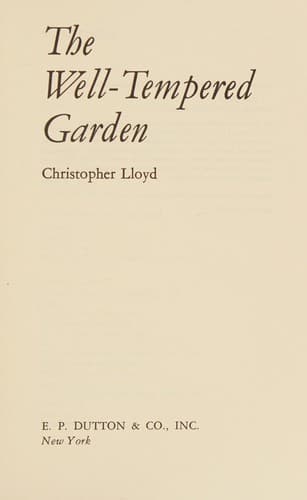 Cover image for The Well-Tempered Garden