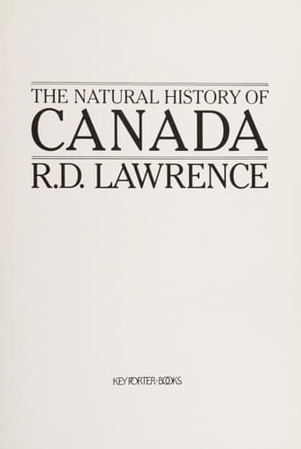 Cover image for The natural history of Canada