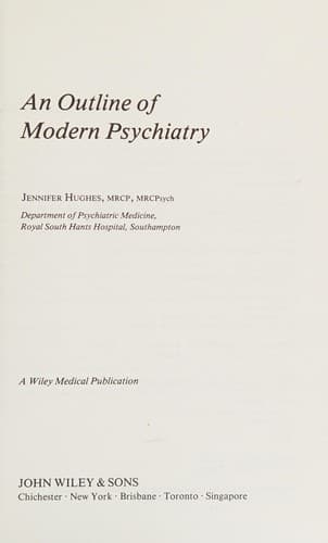 Cover image for An outline of modern psychiatry