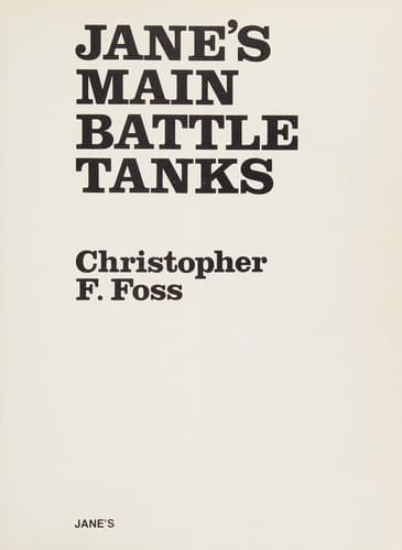 Cover image for Jane's main battle tanks