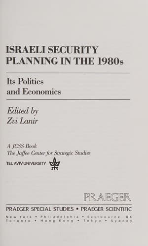 Israeli security planning in the 1980s