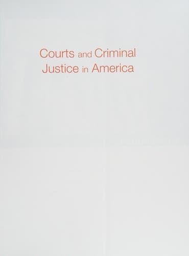 Cover image for Courts and criminal justice in America