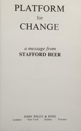 Cover image for Platform for change