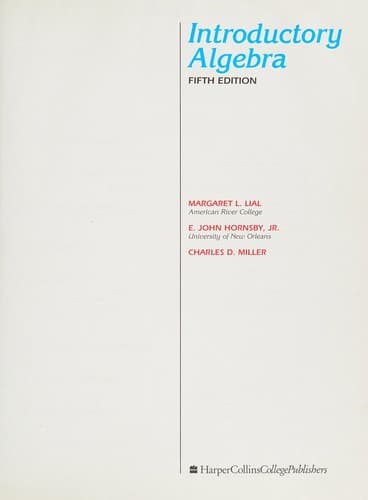 Cover image for Introductory algebra