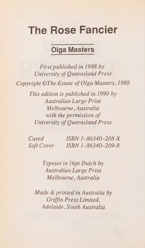 Cover image for The rose fancier.