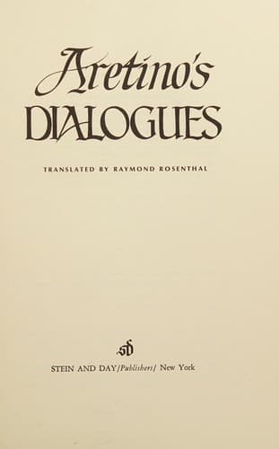 Cover image for Aretino's Dialogues
