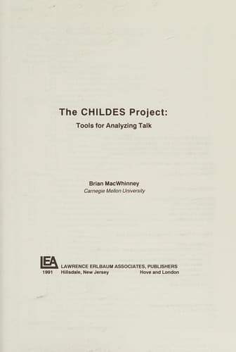 Cover image for The CHILDES project