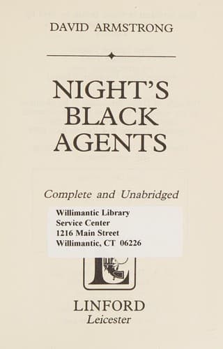 Cover image for Night's Black Agents (Linford Mystery Library)