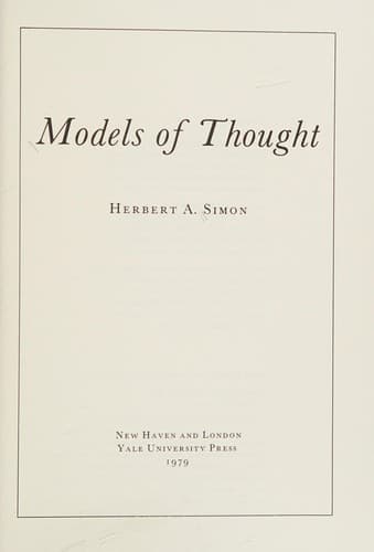 Cover image for Models of thought.