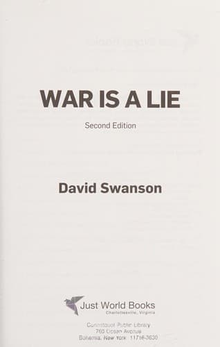 Cover image for War is a lie