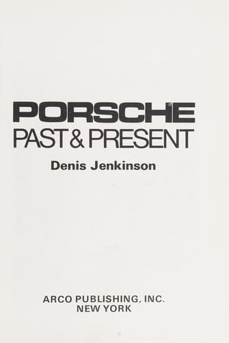 Cover image for Porsche, past & present