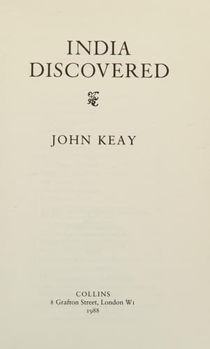 Cover image for India discovered