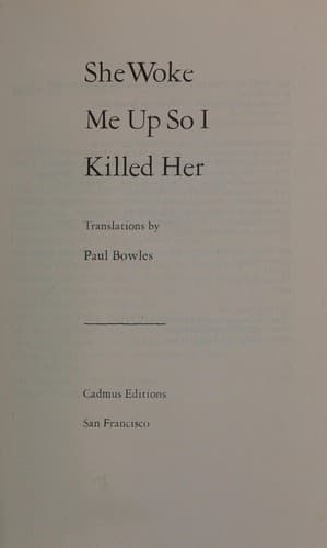 Cover image for She woke me up so I killed her
