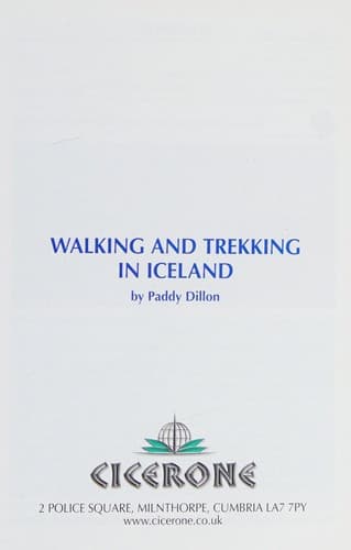 Cover image for Walking and trekking in Iceland