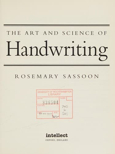 Cover image for The Art and Science of Handwriting