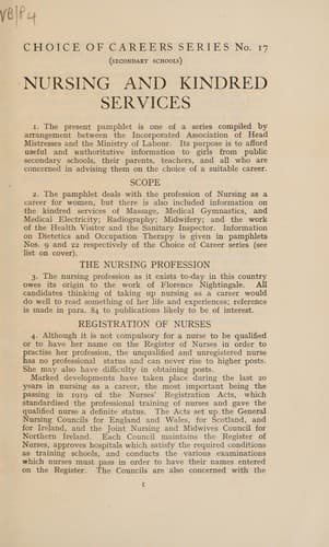 Nursing and kindred services